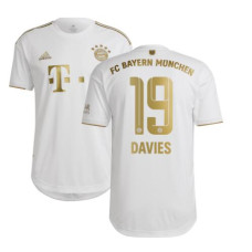 2022-2023 Bayern Munich Alphonso Davies 19 Away White Replica Jersey